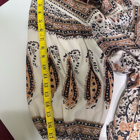 Free People Bohemian Print Dress - Black, White, Orange - Picture 7 of 9